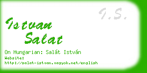 istvan salat business card
